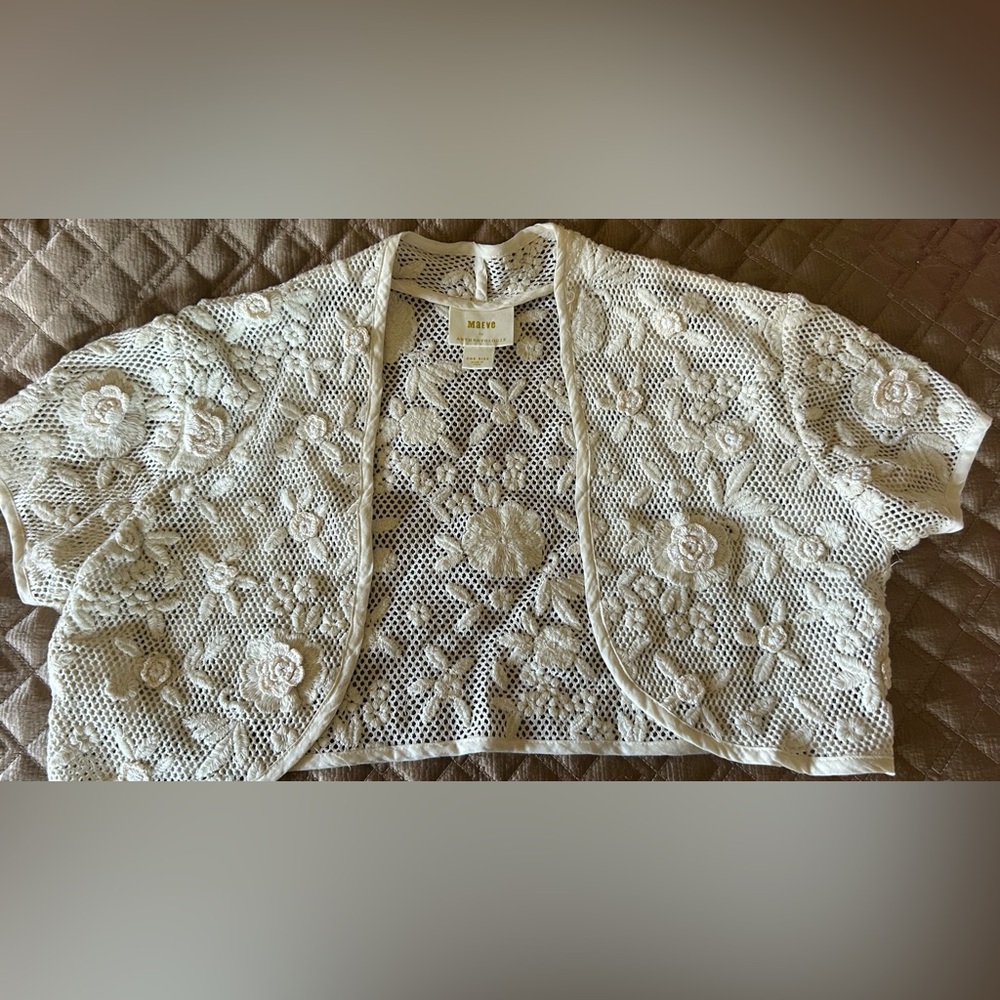 Maeve Ivory Floral Lace Overlay